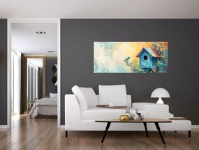 Tablou - Birdhouse, acuarelă, acuarelă (120x50 cm)