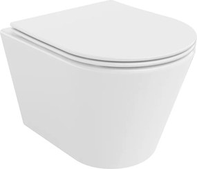Mexen Rico Vas WC Rimless cu capac cu coborâre lentă slim, duroplast, alb lucios - 30720400