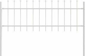 vidaXL Gard de Grădină Alb 1,7 x 0,6 m Oțel acoperit cu pulbere