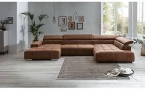 Colțar în formă de U TROPEA, dreapta, maro