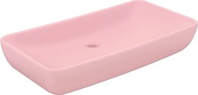 vidaXL Chiuvetă dreptunghiulară de lux, roz mat, 71 x 38 cm, ceramică
