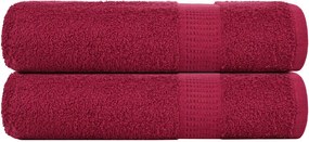 vidaXL Prosoape de baie, FROGN, 2 buc., Bordeaux, 100x150 cm, 360 g/m²