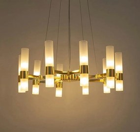 Lustra suspendata design minimalist Tub 10 auriu