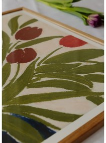 Poster 70x50 cm Tulips in a Blue Vase – Anine Cecilie Iversen – The Poster Club