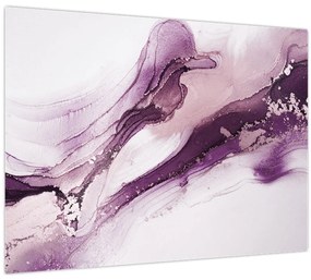 Tablou - Artă fluidă violet (70x50 cm)