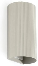 Aplica perete aluminiu striat gri, 2xGU10, SOLE round