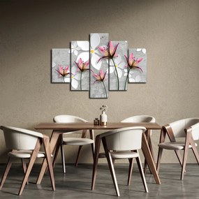 Tablou cu abstracție florală (150x105 cm)