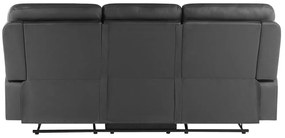 Canapea 2 locuri Barnet 2 (piele sintetică) (negru) . 1008548