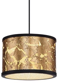 Lustra, pendul LED design modern POTTI negru, auriu 49367-6H GL