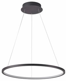 Lustra moderna neagra rotunda cu led Vinola d100