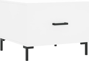 vidaXL Măsuță de cafea, alb, 50x50x40 cm, lemn compozit