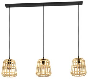 Lustră pe cablu Eglo 390153 MONTEZUELO 3xE27/40W/230V maro