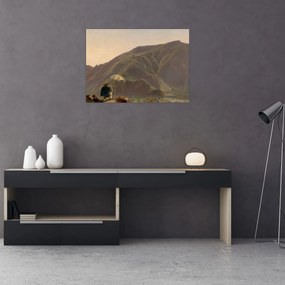 Tablou - Jules Coignet, View of Bozen with a Painter, reproducere (70x50 cm)