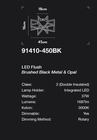 Plafoniera LED design modern Belle negru D-45cm