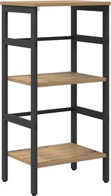 vidaXL Raft pentru cărți Stejar Artizanal 40 x 29,5 x 81 cm