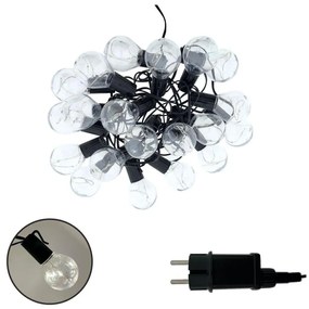 Ghirlandă LED decorativă pentru exterior 20xLED/0,075W/230V 5,8 m IP44 negru