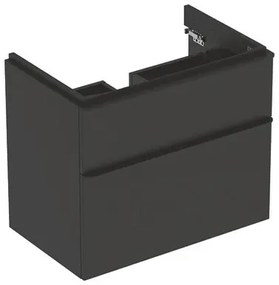 Mobilier suspendat cu doua sertare, Geberit, Smyle Square, pentru lavoar, 75 cm, lava mat 75 cm