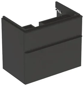 Mobilier suspendat cu doua sertare, Geberit, Smyle Square, pentru lavoar, 75 cm, lava mat
