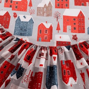Cearsaf din microfibra WINTER COTTAGE gri 180x200 cm