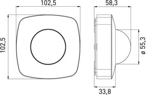 Senzor de prezență PRES SENSOR 2000W, negru