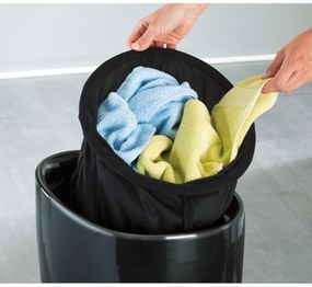 Wenko Scaun de baie cu spațiu pentru rufe Candy 20l, negru