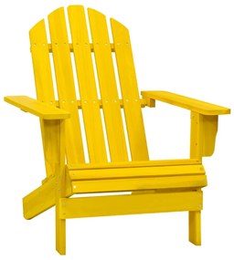 vidaXL Scaun de grădină Adirondack, galben, lemn masiv de brad