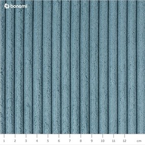 Colțar turcoaz extensibil cu tapițerie din catifea reiată (cu colț variabil) Tori – Bonami Selection