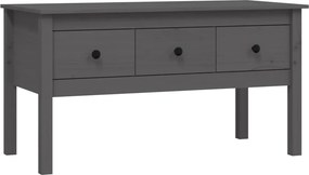 vidaXL Măsuță de cafea, gri, 102x49x55 cm, lemn masiv de pin