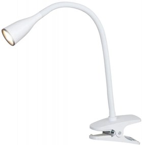 Veioza/Lampa LED cu clips/clema de birou Jeff alba