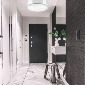 Plafonieră DANTE 2xE27/60W/230V d. 36 cm crom lucios