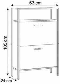 Botnik cu rafturi G1007 OAK, stejar