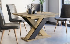 Masă lemn masiv Dining extensibilă Arbor Essence 120/160x90 cm Negru
