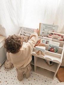 Biblioteca pentru copii Book Nook latte H76 cm