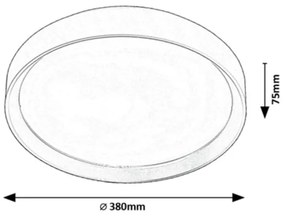 Plafonieră LED Rabalux 71185 LIATRIS LED/25W/230V 3000K d. 38 cm