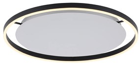 Plafoniera gri închis 60 cm inclusiv LED cu dimmer în 3 trepte - Zlatan