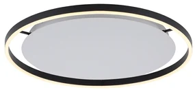 Plafoniera gri închis 60 cm inclusiv LED cu dimmer în 3 trepte - Zlatan