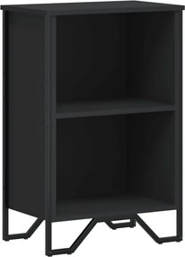vidaXL Bibliotecă, negru, 50x31x74,5 cm, lemn prelucrat