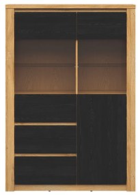 Vitrină Walton REG2W2S (stejar mare + stejar negru). 1074200