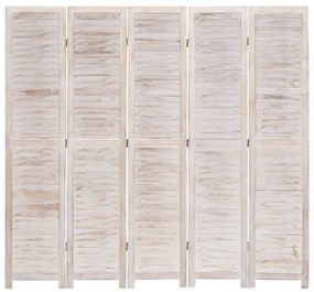 284209 vidaXL Paravan de cameră cu 5 panouri, 175 x 165 cm, lemn