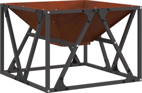 vidaXL Cuptor de foc Maro 50 x 50 x 35 cm Oțel rezistent de intemperii