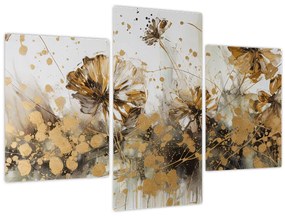 Tablou - pictură abstractă florală (90x60 cm)