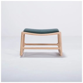 Scaun/taburet cu construcție din lemn de stejar Gazzda Dedo, verde