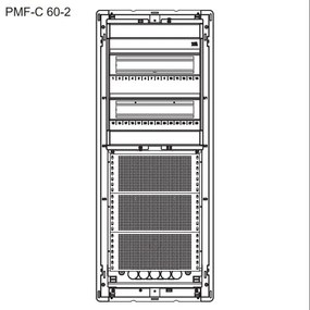 Tablou multimedia Combo PMF-C 60-2, 60 module, Montaj incastrat(ST) , IP30, 110713 Noark