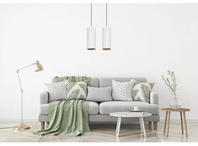 Lustr AVALO 2xE27/60W/230V alb/cupru pe cablu