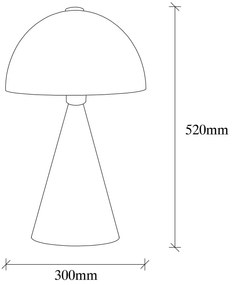 Veioză albă cu abajur din metal (înălțime 52 cm) Dodo – Opviq lights
