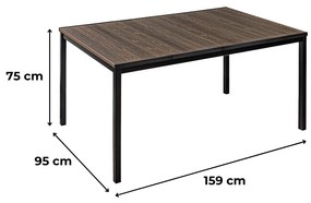 Parker 4+1 kerti bútor garnitúra szett dió-grafit