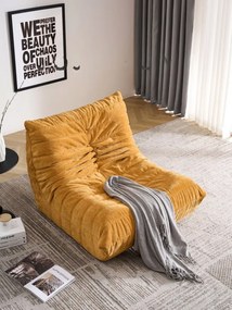 Fotoliu Lounge din Memory Foam HD 90x100x75 cm, Moises (Culoare: Crem)