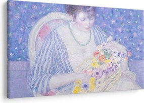 Tablou - Frederick Carl Frieseke, The Basket of Flowers, reproducere (90x60 cm)