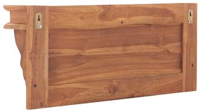 Cuier de haine de perete, 80x16,5x35 cm, lemn masiv de tec