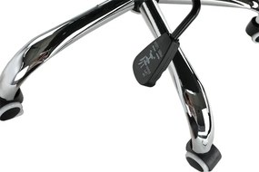 Scaun de birou, piele eco/metal, negru/crom, FARAN